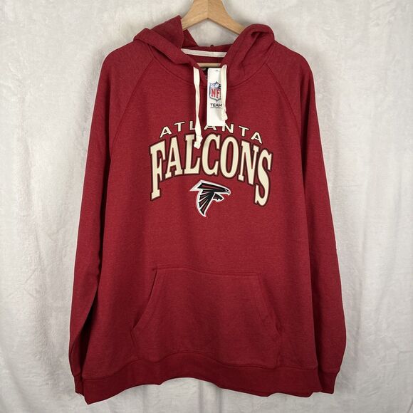 Atlanta Falcons NFL Team Apparel Hoodie Pullover Red Size 2XL NWT - Picture 1 of 6